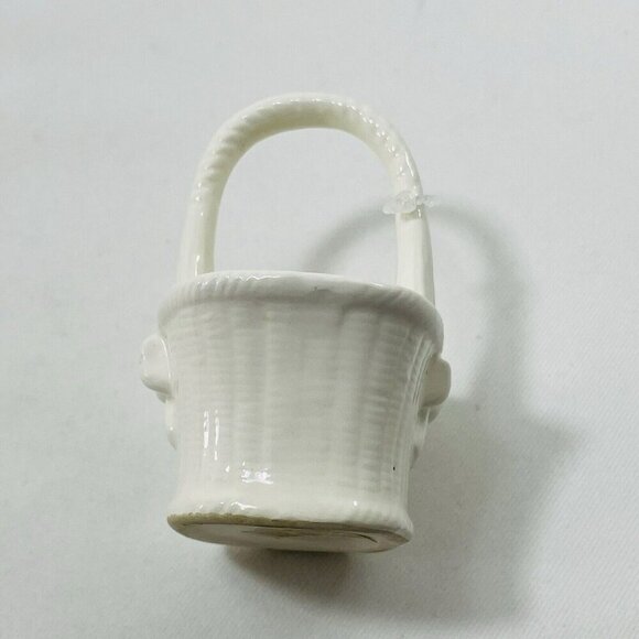 Vintage Wangs Trinket Box Basket Ceramic Woven Textured Jewelry Ring Pin Storage - Picture 5 of 10